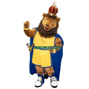 Power Muscular King Lion Mascot Costume