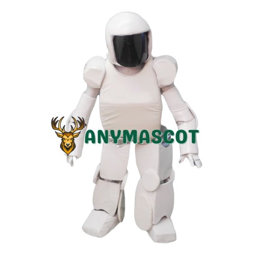 Superb White Robot Mascot Costume