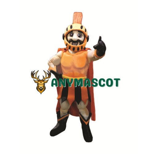 Friendly Spartan Knight Mascot Costume