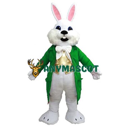 Green Suit Easter Bunny Mascot Costume Available In US Warehouse