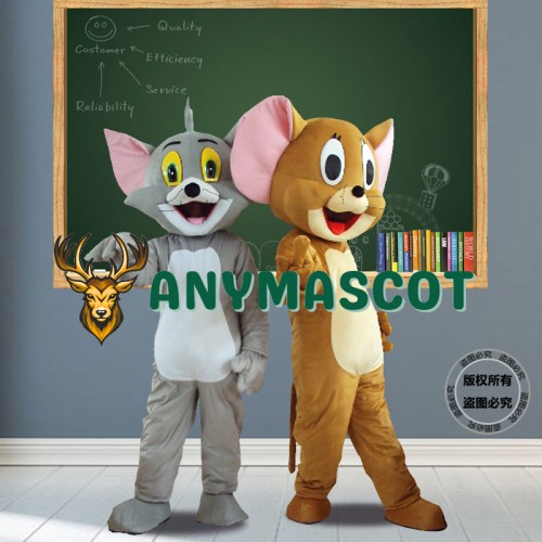 Jerry Mouse & Tom Cat Costume Cartoon Mascot Costume