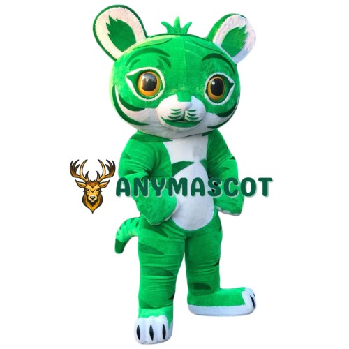 Lovely Green Tiger Mascot Costume