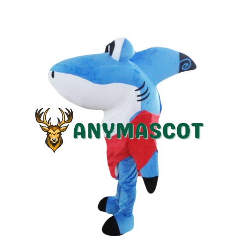 Super Cute Blue Shark Mascot Costume