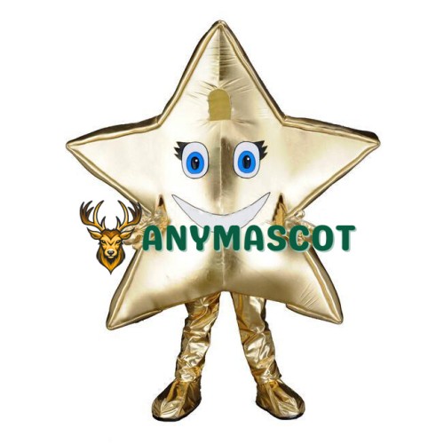 Golden Star Mascot Costume