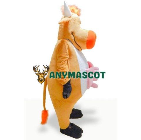 Yellow Cow Mascot Costume