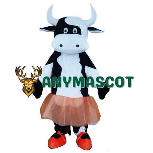 Ballet Dress Cow Mascot Costume