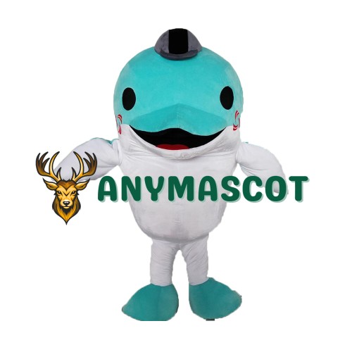Blue Lightweight Dolphin Mascot Costume