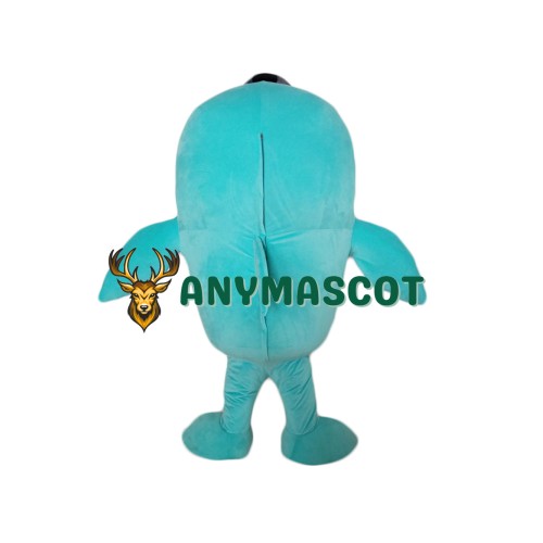 Blue Lightweight Dolphin Mascot Costume