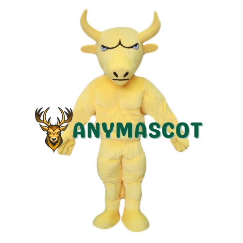 Power Yellow Bull Mascot Costume