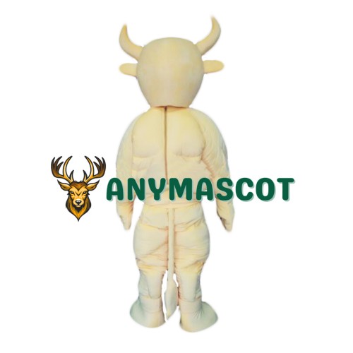 Power Yellow Bull Mascot Costume