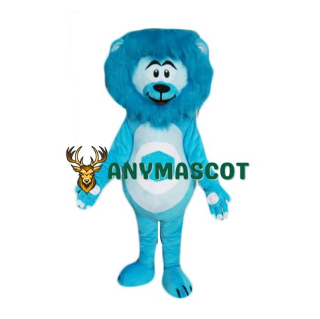 Blue Lightweight Lion Mascot Costume