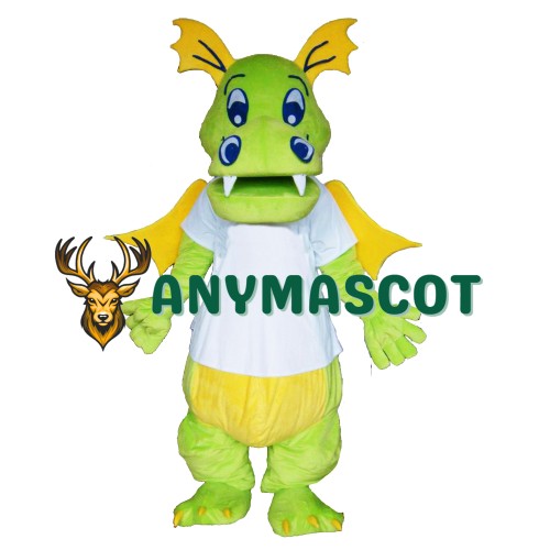 Happy Lightweight Green Dragon Mascot Costume