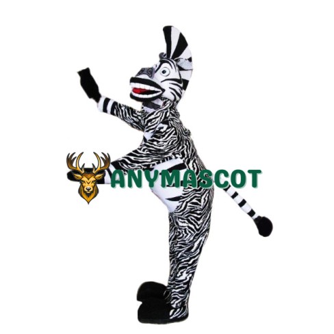 Happy Lightweight Zebra Mascot Costume