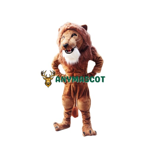 Power Muscular Lion Mascot Costume