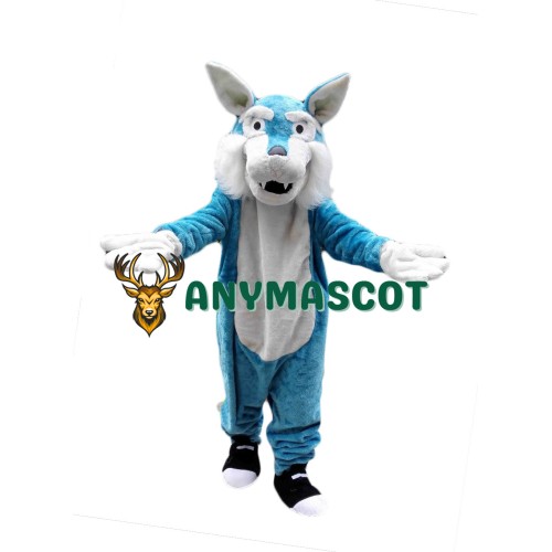 Blue Wolf Mascot Costume