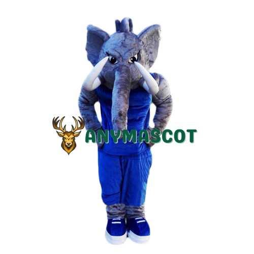 College Power Elephant Mascot Costume