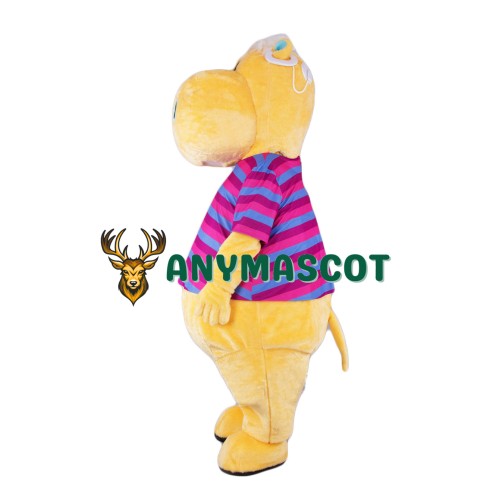 Yellow Hippo Mascot Costume
