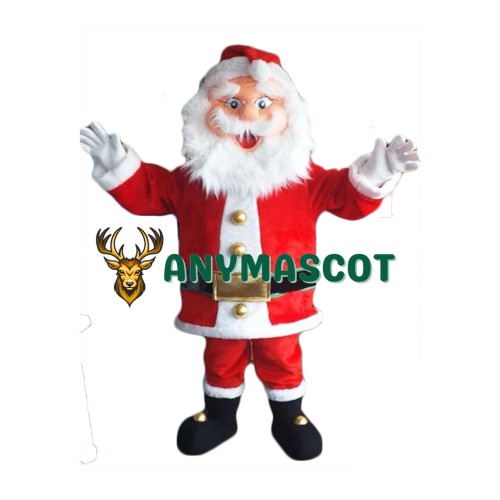 Happy Lightweight Santa Claus Mascot Costume