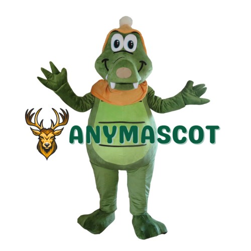 Cute Adult Green Crocodile Mascot Costume