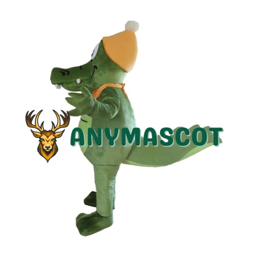 Cute Adult Green Crocodile Mascot Costume