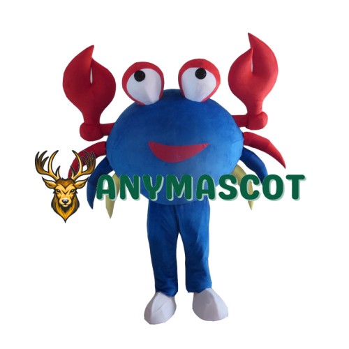Blue Big Crab Mascot Costume