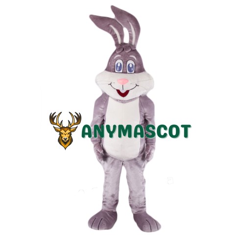 Super Cute Grey Rabbit Mascot Costume