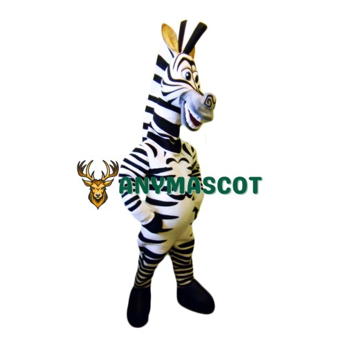 Happy Zebra Mascot Costume