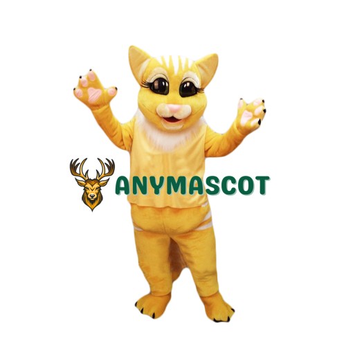 Super Cute Yellow Cat Mascot Costume