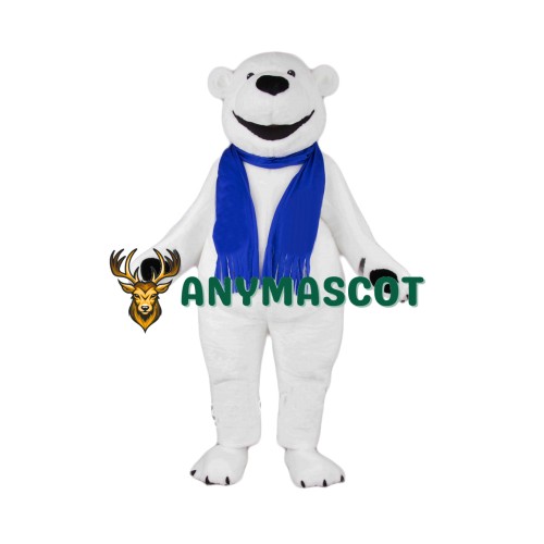 Happy Lightweight Polar Bear Mascot Costume