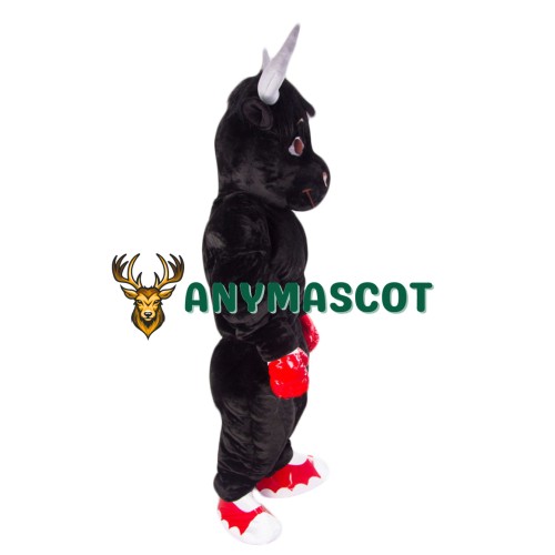 Sport Black Bull Mascot Costume