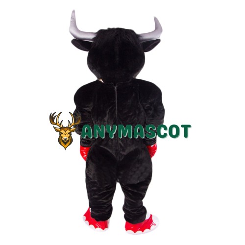 Sport Black Bull Mascot Costume