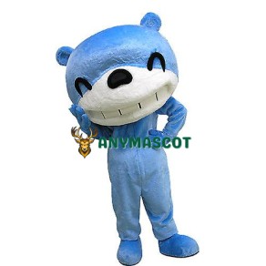 Blue & White Bear Mascot Costume