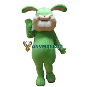 Green Lightweight Bunny Mascot Costume