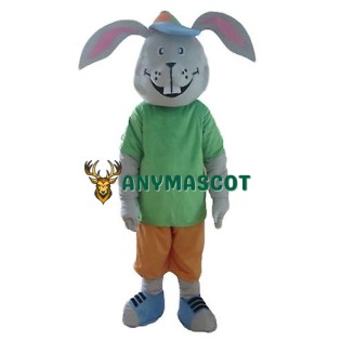 Smiling Rabbit Mascot Costume