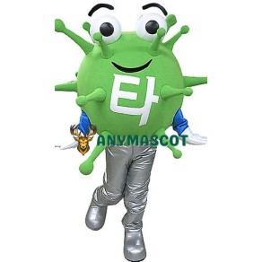 Green Virus Mascot Costume