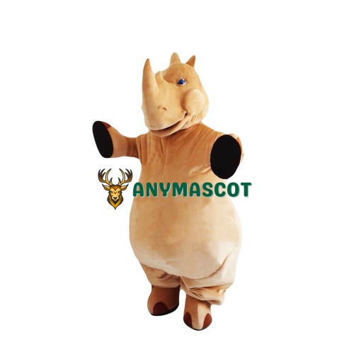 Brown Lightweight Rhino Mascot Costume