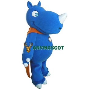 Blue Rhino Mascot Costume