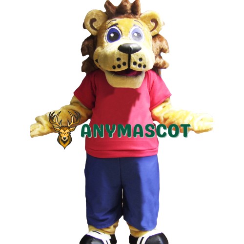 Friendly Sport Lion Mascot Costume