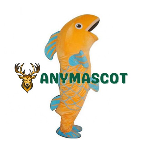 Yellow & Blue Fish Mascot Costume