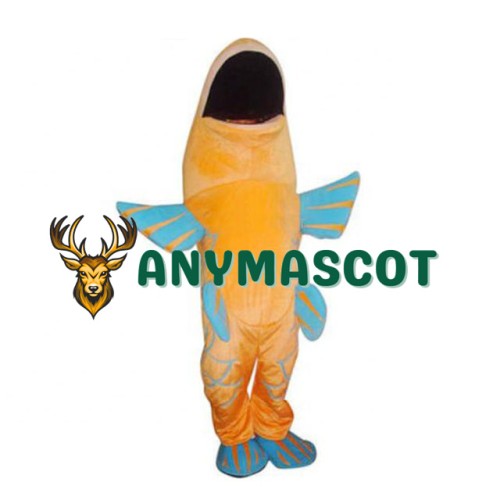 Yellow & Blue Fish Mascot Costume