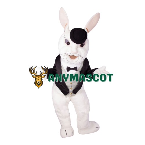Gentleman's White Rabbit Mascot Costume