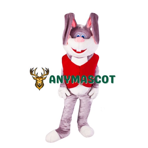 Friendly Adult Rabbit Mascot Costume