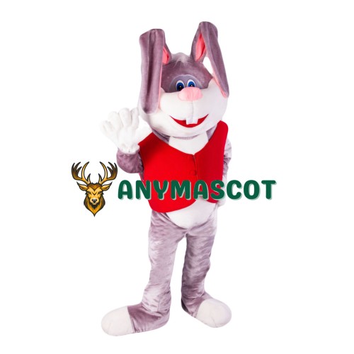 Friendly Adult Rabbit Mascot Costume