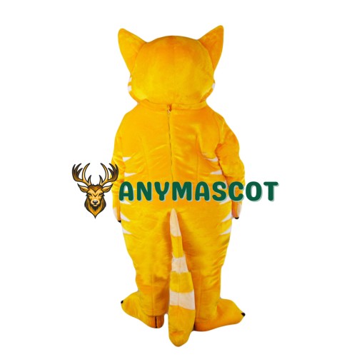 Cute Yellow Cat Mascot Costume