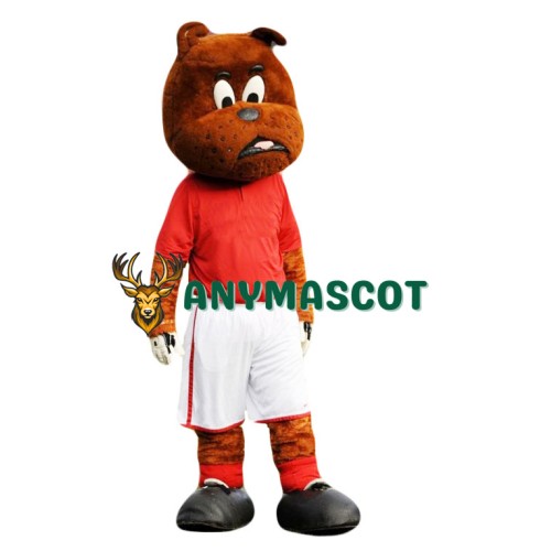 Cute Football Bulldog Mascot Costume
