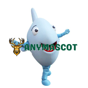 Super Cute Blue Fish Mascot Costume