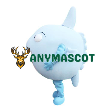 Super Cute Blue Fish Mascot Costume