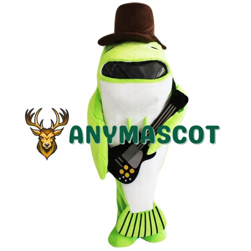Green Fish Mascot Costume