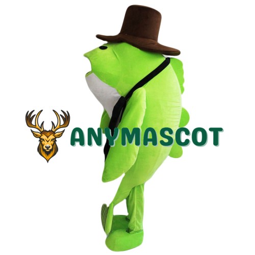 Green Fish Mascot Costume
