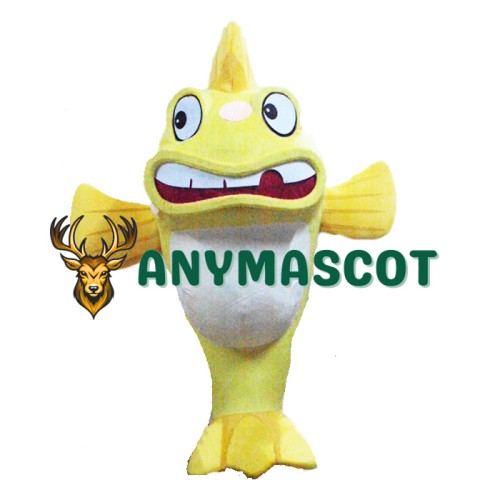 Cute Lightweight Yellow Fish Mascot Costume